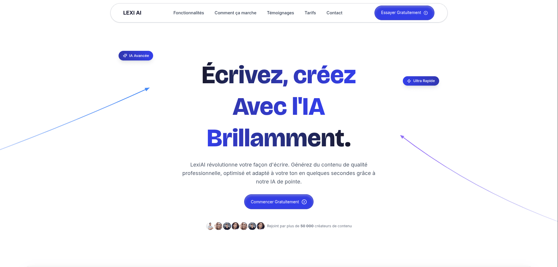 Lexi AI • Landing page